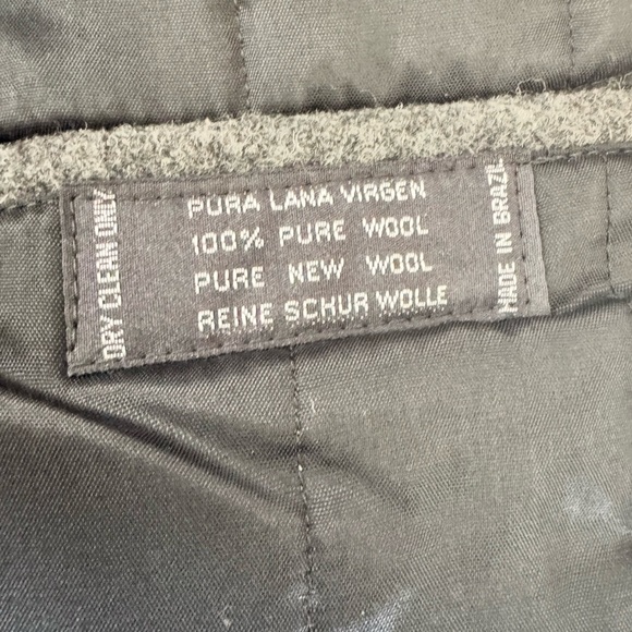 Vintage The American Male 100% Wool Gray Bomber Jacket Coat Size 46 Preppy Retro - Picture 8 of 10